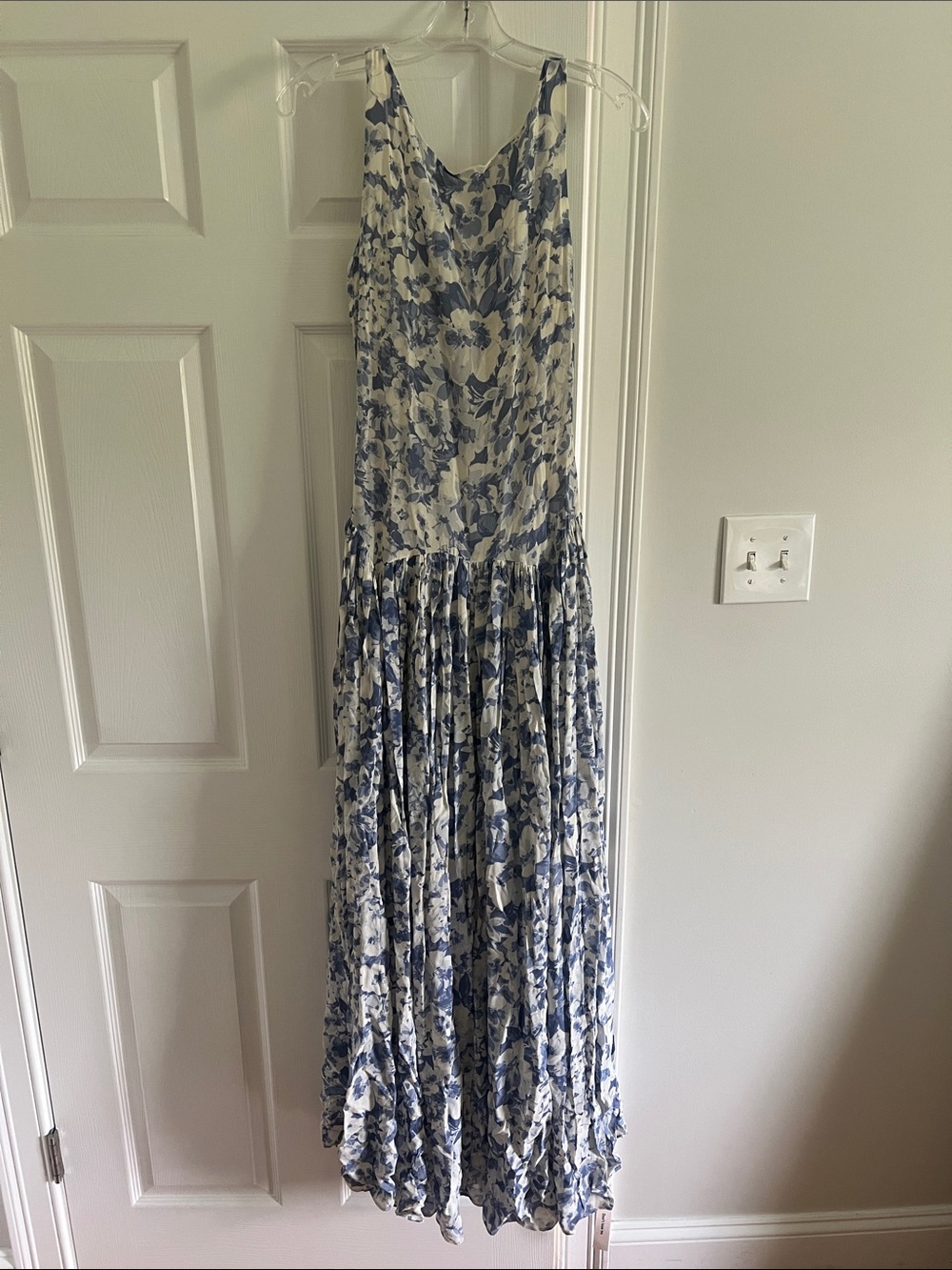 Reformation Camella Larkspur Floral Maxi Dress